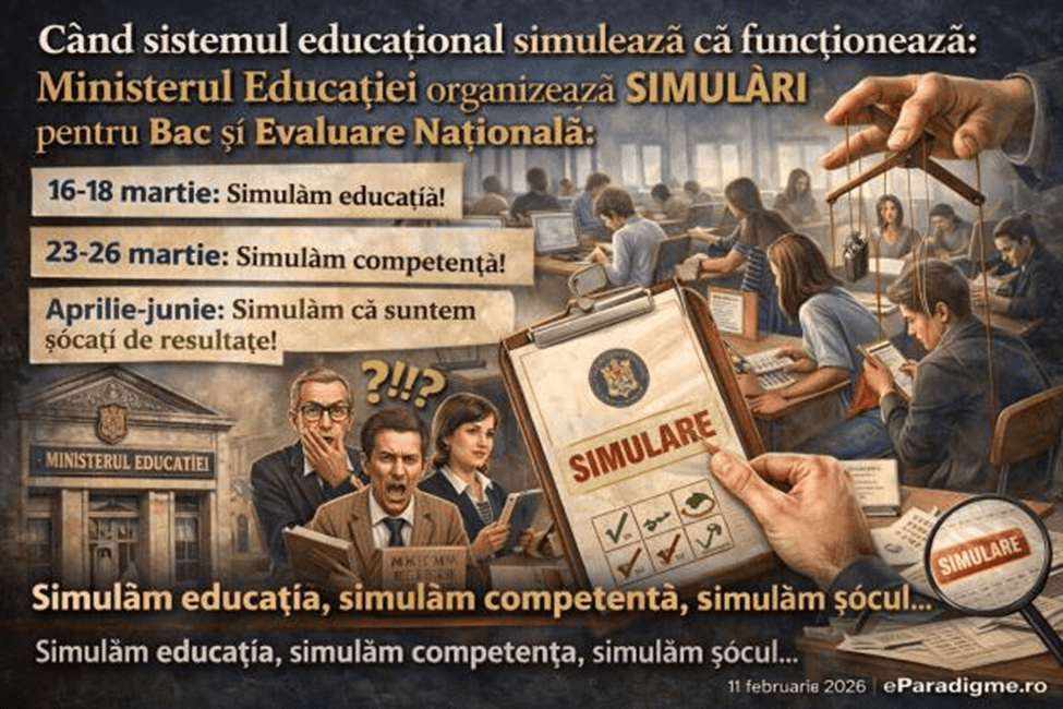 Când sistemul educațional simulează că funcționează: Ministerul Educației organizează SIMULĂRI pentru Bac și Evaluare Națională !