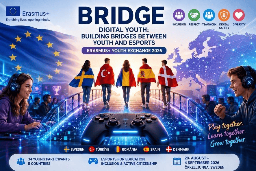 BRIDGE: cinci tineri români pot construi punți digitale în Suedia prin Erasmus+